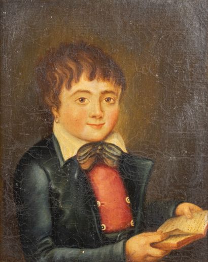 null Ecole Stéphanoise en 1803 

Portrait d'enfant à la redingote bleue

Huile sur...