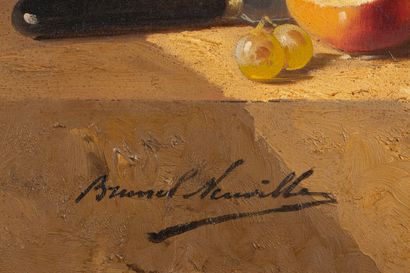 null Alfred Arthur BRUNEL DE NEUVILLE (1852-1941)

Nature morte aux pêches et raisins...