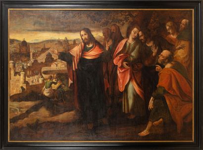 
Christ, Saint Pierre et les apôtres devant...