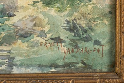 null Ernest YAN d'ARGENT (1849-1908)

Paysage de bord de rivière

Aquarelle sur papier...