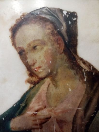 null Ecole italienne 18ème siècle 

Marie Madeleine 

Peinture sur albâtre

Cadre...