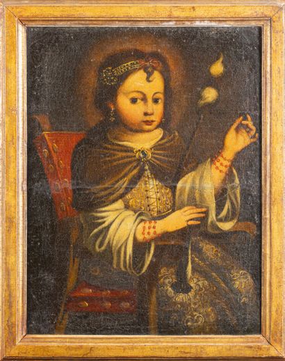Ecole 17ème siècle

Portrait d'enfant à la...