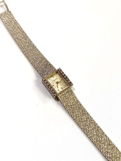 null FAVRE LEUBA Montre bracelet de dame. Boîtier et bracelet en or blanc (750) 18K,...