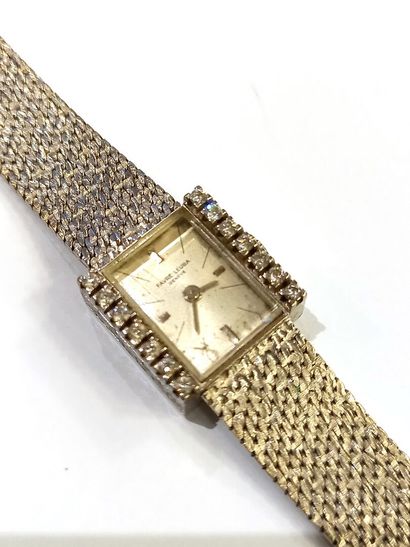 null FAVRE LEUBA Montre bracelet de dame. Boîtier et bracelet en or blanc (750) 18K,...