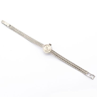 null LIP Ladies' watch, bracelet and case in 18K (750) white gold Mechanical movement....