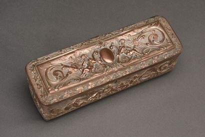null Boîte en bronze cloisonné chinoise

H : 8 cm; L : 25.5 cm ; P : 9 cm
