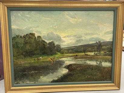 null Joseph MILLION (1861-1931)

Paysage 

Huile sur toile

Signée à droite 

58...