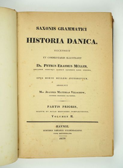 null [Danemark]). SAXO GRAMMATICUS : Historia Danica. Recensuit et commentarius illustravit...