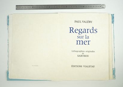 null VALÉRY (Paul) : Regards sur la mer. Paris, Vialetay, 1966. 

28 par 37 cm. Deux...