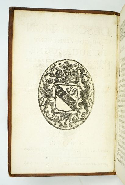null GARREAU (Antoine): Description of the government of Burgundy, according to its...