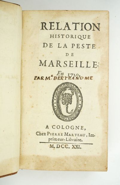 null [BERTRAND (Dr. Jean-Baptiste): Relation historique de la peste de Marseille...