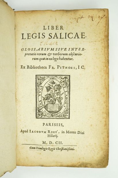 PITHOU (François) : Liber legis salicae....