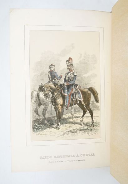 null LECLERC (Louis): The National Guard on horseback during the siege of Paris....