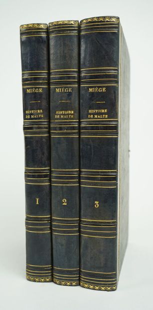 null MIEGE (Dominique) : Histoire de Malte. Paris, Paulin, 1840. 3 volumes.



13...