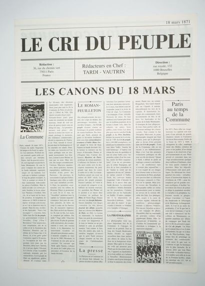 null VAUTRIN et TARDI (Jacques) : Le cri du Peuple - les canons du 18 mars. Casterman,...