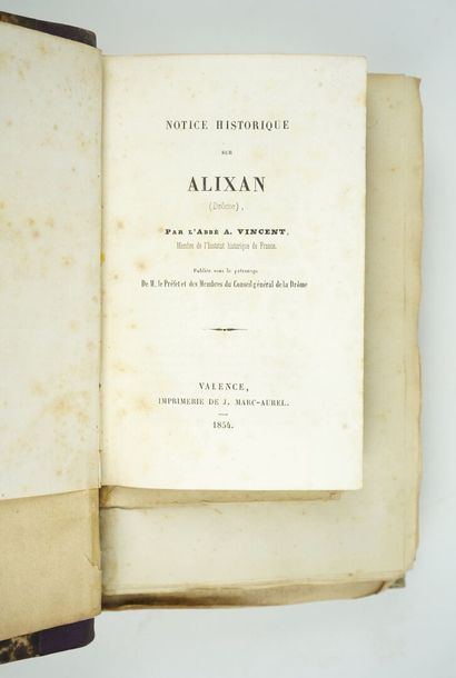 null (Drôme). VINCENT (Abbé Abel): [Collection of 35 monographs by Abbé A. Vincent...
