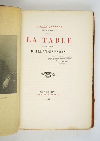 (Gastronomie.) TENDRET (Lucien) : La table...