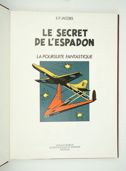 null JACOBS (Edgar-p.) : le secret de l'Espadon. Collection Format planche originale...