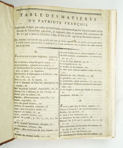 (Révolution) Le Patriote françois, journal...