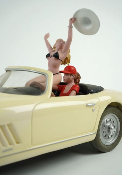  [Figurine] AROUTCHEFF. MANARA Les Filles dans le vent, cabriolet blanc Ferrari (ARM01C)....