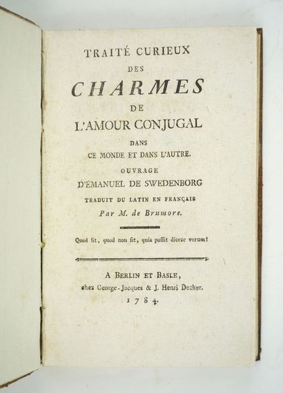 null (esotericism) SWEDENBORG (Emanuel Svedberg, said): Curious treatise on the charms...