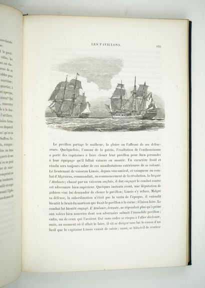 null PACINI (Eugène) : La Marine, arsenaux, navires, équipages, navigation, atterrages,...