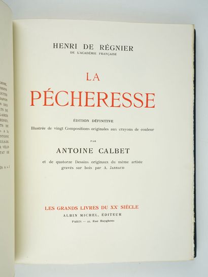 null REGNIER (Henri de) : La Pécheresse. Edition définitive illustrée de vingt compositions...