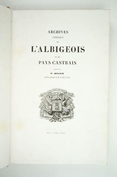 null ROGER (Paul-André) : Archives historiques de l'Albigeois et du pays castrais....