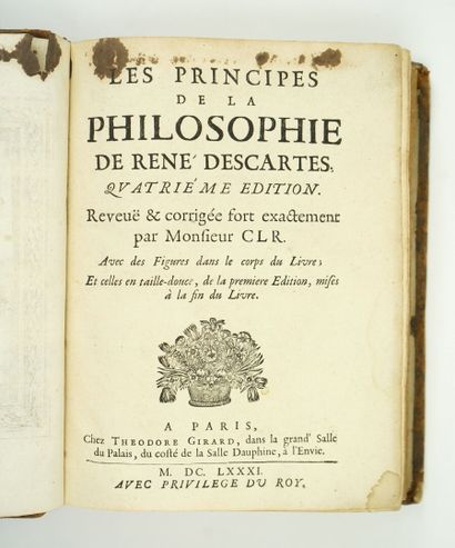 null DESCARTES (René): The Principles of the philosophy of René Descartes. Fourth...