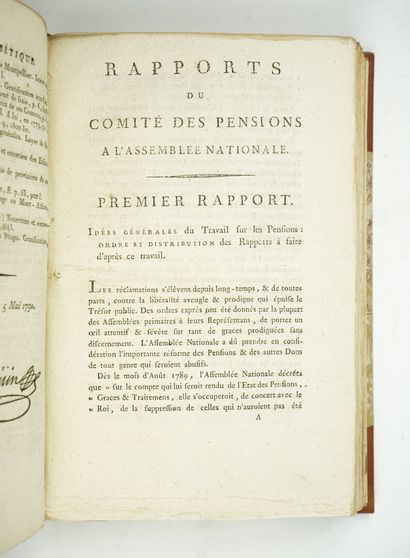 null (Révolution) Recueil de 8 ouvrages ou brochures concernant l'abus des pensions...