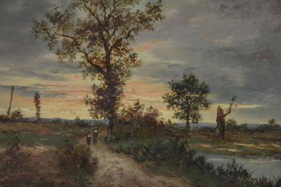 null Emile GODECHAUX (1860-1938)
Deux paysages 
Huiles sur toile 
38 X 56 cm
(En...