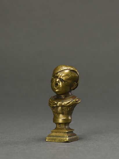 Cachet en bronze bébé hurleur
19ème siècle
H...