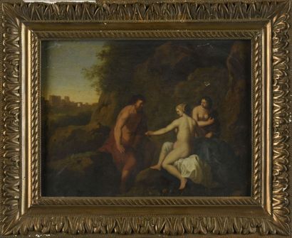null Cornelius van POELENBURGH (attribué à ) (1594-1667)
Venus recompensant Paris
Huile...