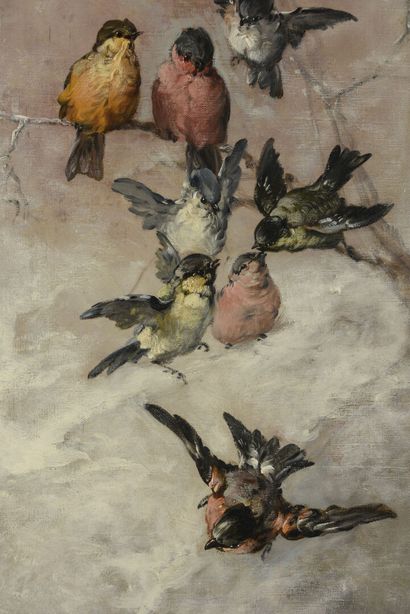 null Georges AUBERT (1886-1961)
Oiseaux sur une branche
Huile sur toile
Signée en...
