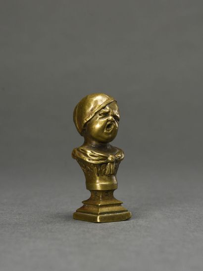 null Cachet en bronze bébé hurleur
19ème siècle
H : 6 cm