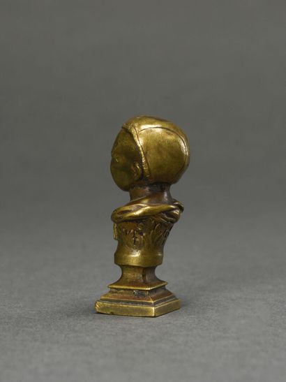 null Cachet en bronze bébé hurleur
19ème siècle
H : 6 cm