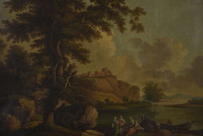 null Ecole française, 18ème siècle
Paysage classique
Huile sur toile
38 x 52 cm 