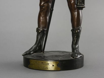 null PICAULT Emile-Louis (1833-1915) 
L'Escholier, 
importante épreuve en bronze...