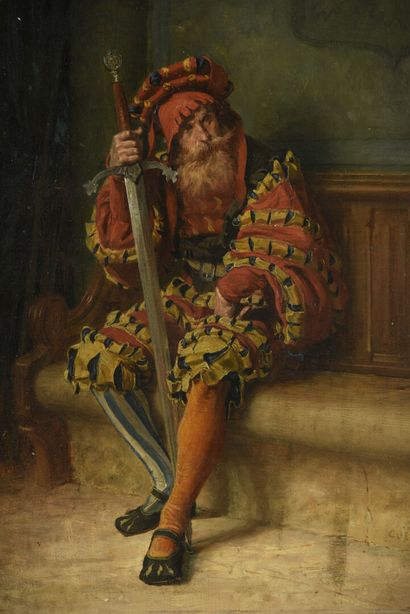null Charles Alexandre COESSIN DE LA FOSSE (1829-1910)
Lansquenet
Huile sur toile
40...