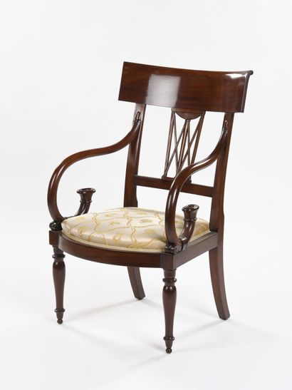 null François Honoré-Georges et Georges JACOB (1803-1813)
Paire de fauteuils en acajou...