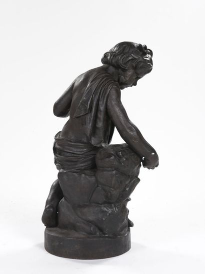 null Bacchus, épreuve en fonte de fer 
Ecole française 19ème
H: 73 - L: 42 cm