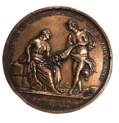 LOUIS XVI CAISSE d'ESCOMPTE, médaille de...