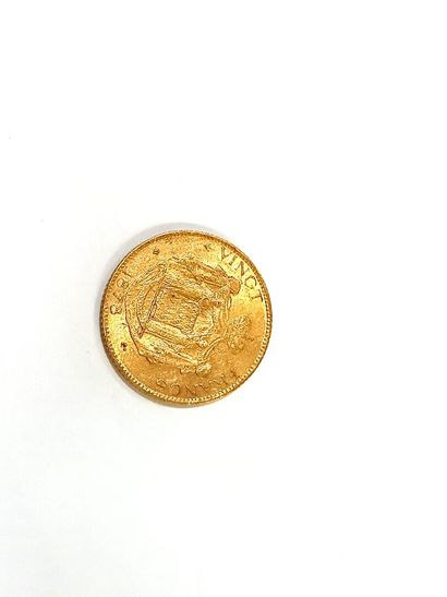 null Une pièce en or 20 francs Charles III prince de Monaco 1878