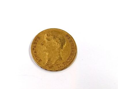 null Une pièce en or 40 francs Bonaparte 1er premier consul
An XII