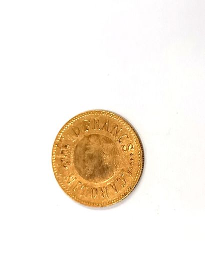 null Pièce en or 10 francs Suède Carl XV 1868