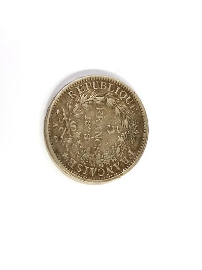 null Pièce de 5 francs en argent 1873 