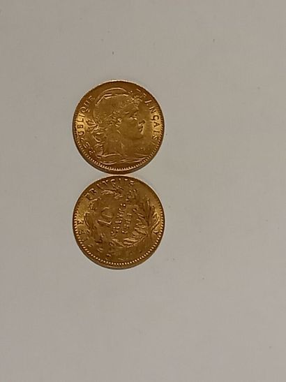 Deux pièces de 10 francs or