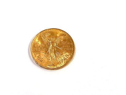 Pièce de 50 pesos en or jaune 1905