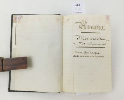 null [Manuscrit]. Manuscrit du milieu du XIXe rédigé à l'encre noire et titré : « Memorandum...