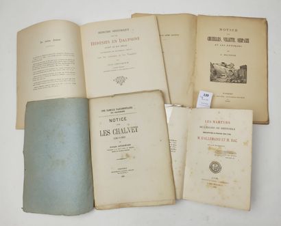 null [Dauphiné]. Un ensemble de 4 volumes du XIXe siècle :

CHEVALLIER Jules. Mémoire...